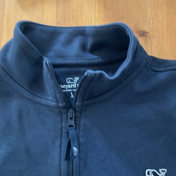 Vineyard Vines Quarter Zip Boys Knit, size L, Navy Blue - Picture 2 of 3